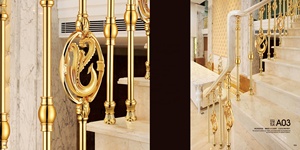 Tay Vịn Cầu Thang Bằng Đồng Có Thể Tháo Rời Màu Vàng Sang Trọng - Product Image 2