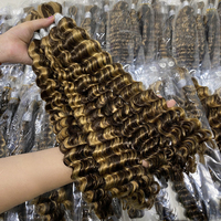 Cheveux en vrac vietnamiens Deep Wave 100% cheveux humains vierges Dreadlocks Tresses bohèmes Double trame machine 100g Vente en gros