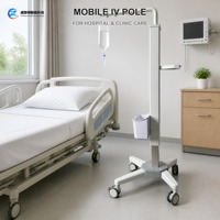 Suporte Ortopédico para Tração de Pernas Hospitalar com Ganchos Duplos, Coluna Telescópica Ajustável em Altura para Cuidados com Fraturas