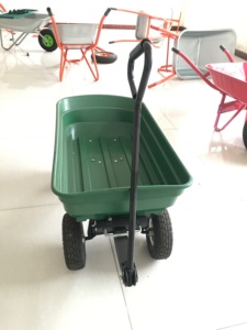 <span class=keywords><strong>Cargo</strong></span> Beach Trolley Rolling utilwagon giardino Dump carrello per prato pesante in acciaio cartone di plastica Qidi Flower 4 ruote 990 Lbs - Product Image 4