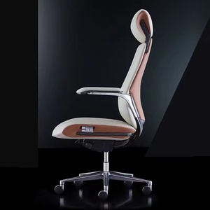 <span class=keywords><strong>Silla</strong></span> de oficina ejecutiva de cuero sintético de diseño moderno al por mayor, base cromada, altura ajustable, <span class=keywords><strong>escalera</strong></span> giratoria trasera competitiva - Product Image 3