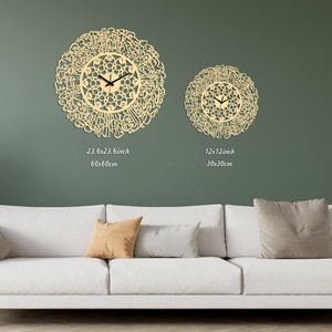 Décoration de la maison auto-adhésif acrylique miroir autocollant <span class=keywords><strong>horloge</strong></span> <span class=keywords><strong>murale</strong></span> noir islamique <span class=keywords><strong>chiffres</strong></span> arabes - Product Image 2