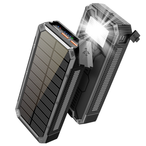 Produtos mais vendidos 2025 Carregador rápido PD18W de alta capacidade 3 USB OEM Logo IP66 impermeável para banco de energia solar ao ar livre 20000mAh - Product Image 1