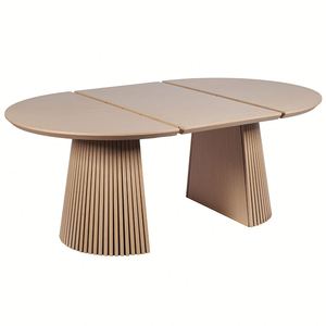 <span class=keywords><strong>Mesa</strong></span> de <span class=keywords><strong>Comedor</strong></span> <span class=keywords><strong>Extensible</strong></span> Ovalada de MDF para 6, 8, 10 o <span class=keywords><strong>12</strong></span> <span class=keywords><strong>Personas</strong></span> con Diseño Nórdico Moderno y Minimalista para Restaurante - Product Image 4