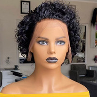 Perruque bouclée sans colle en dentelle transparente pour bébé, 100 % cheveux humains, couleur naturelle, pour boucles, vente en gros