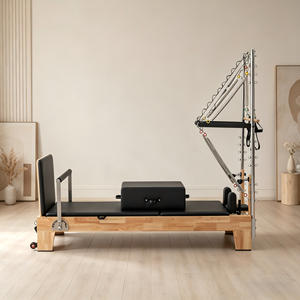 Chêne Bois Lit Trapèze <span class=keywords><strong>Pilates</strong></span> Reformers Fitness Intérieur Reformer <span class=keywords><strong>Pilates</strong></span> Trapèze Ressorts <span class=keywords><strong>Pilates</strong></span> Équipement Tour - Product Image 1