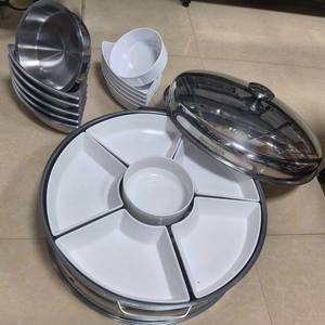 Estufa de comedor rotativa con diseño de disco creativo <span class=keywords><strong>malayo</strong></span>, vajilla de plato de cerámica extra gruesa para equipo de sujeción de calentamiento de Alcohol - Product Image 2