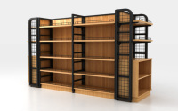 Xinde vente en gros, présentoir en carton métallique MDF de supermarché, étagère de gondole de service léger, étagères de bibliothèque de détail