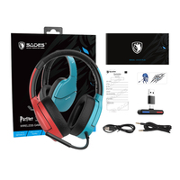 Casque de jeu sans fil immersif à faible latence SADES Partner, casque sans fil supra-auriculaire