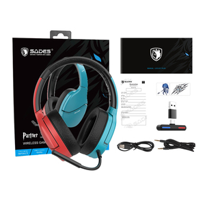 Auriculares Inalámbricos para Juegos SADES Partner con Audio Inmersivo y Baja Latencia, Auriculares Inalámbricos de Diadema - Product Image 4