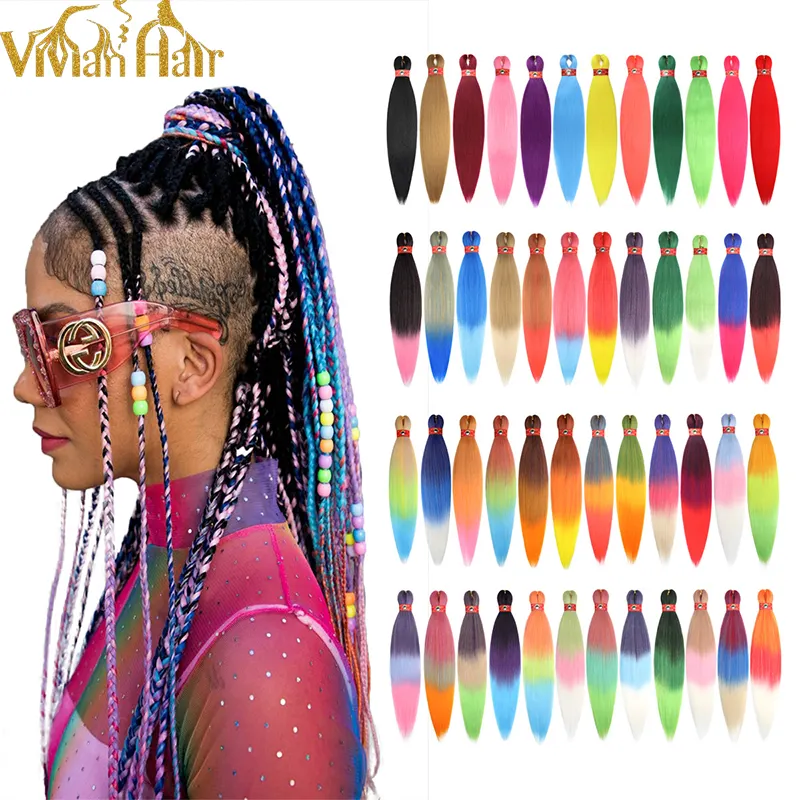 Vivian hair Wholesale yaki hair Pre Stretched Braids Jumbo prestretched Darling Synthetic Crochet Braiding Hair