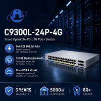 Switch Jaringan Enterprise Original Network Essentials C9300L-24P-4G 24-Port PoE+ 4x1G Fixed Uplink StackWise-320