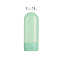 Flacons carrés en plastique HDPE de 100 ml, haute qualité, avec bouchon à clapet, pour produits de soin de la peau.