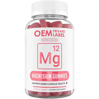 Gummies de magnésium en marque blanche OEM, 60 unités, végétaliennes, supplément à base de plantes, distributeur