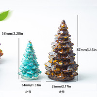 Meilleures ventes transfrontalières : Arbre de Noël en résine époxy cristalline fabriqué en Chine, décoration de Noël pour la maison, cadeau de fêtes, emballé individuellement