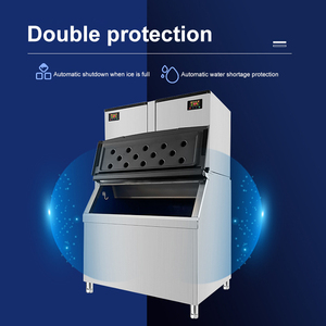 Machine automatique de fabrication de glace sèche de grande capacité de 480kg Machine à glaçons commerciale à double tête de 480kg Bloc de glace 220v refroidi par air - Product Image 4