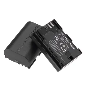 Paket baterai kamera Digital LP-E6 baterai isi ulang 2600mAh 7.4v untuk kamera Canon LPE6