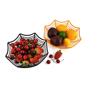 BPA бесплатно Хэллоуин паутина закуска паутина корзина для фруктов паутина чаша для фруктов пластиковая корзина для конфет для Хэллоуина трюк