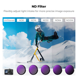 Kit de filtres K&F Concept 6 pièces CPL ND8 ND16 ND32 ND64 ND256 pour DJI Action 6, filtre polarisant à densité neutre à clipser CPL ND - Product Image 3