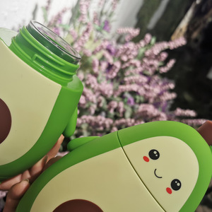 Taza de vidrio de doble pared con diseño de aguacate, resistente al calor, de borosilicato, para té, para chicas y estudiantes. - Product Image 4