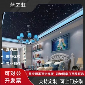 Blue <b>Rainbow</b> Starry Sky Ceiling Led Fiber Optic <b>Lights</b> 1.0mm European Plug For Home Bedroom Living Room - Product Image 5