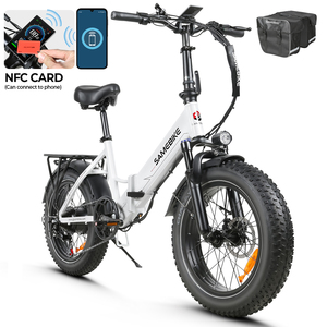 SAMEBIKE 750D 모터 48V13Ah 탈착식 배터리 EU 창고 NFC 팻 타이어 접이식 전기 자전거 - Product Image 1