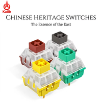 Interrupteur linéaire BOX gris mat ancien avec boîtier transparent en PC, minimaliste, personnalisé, Guangdong, pour clavier au design chinois