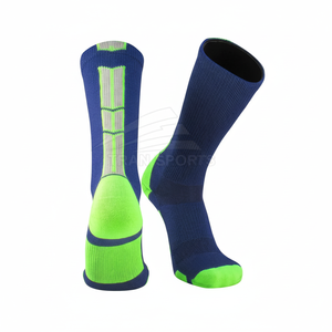 2024 chaussettes de sport professionnelles unisexes de haute qualité 100% coton Crew multicolore Logo motif directement Pakistan fabricant pour - Product Image 1