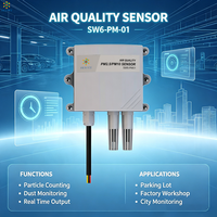SW6PM01 H2S Transmitter Hidrogen Sulfida RS485 Modbus RTU IP65 Sensor Beracun Industri untuk Pemasangan di Dinding Pemantauan Kualitas Udara Luar Ruangan