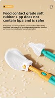 Ensemble de 6 brosses à biberons PP avec conteneur de rangement portable pour accessoires de nettoyage de biberons et bouteilles d'eau pour bébés