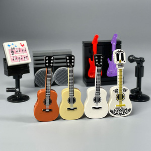 Accessori per Costruzioni in Miniatura, Oggetti di Scena Portatili per Personaggi 25975 Strumento Musicale 27989 Chitarra 11640 Palco Musicale - Product Image 2