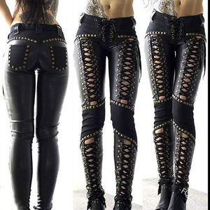 Trending Wholesale punk gothic leather pants At Affordable Prices 