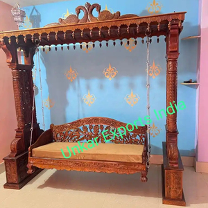 Belles balançoires <span class=keywords><strong>Sankheda</strong></span> en bois intérieur personnalisé fabricant en gros balançoire en bois fait main premium