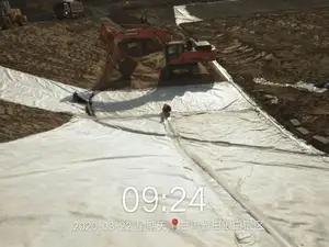 2 Geotextile 1 Membrane Composite Geomembrane Liner For Waterproofing Mining Project