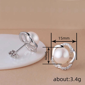 Eleganti Orecchini a Perno con Fiore di Perle per Donne, Accessori Chic per Orecchie da Indossare Quotidianamente, per Lavoro, Appuntamenti, Feste, Regalo - Product Image 4