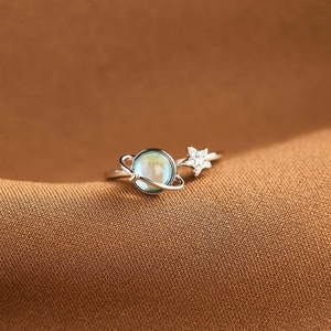 Anelli Rotanti a Forma di <span class=keywords><strong>Pianeta</strong></span> e Stella, Gioielli Antistress e Antiansia per <span class=keywords><strong>Donna</strong></span>, Accessori di Moda all'Ingrosso - Product Image 4