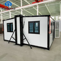 Anti-Sismique 20Ft 40Ft Mobile Mini Maison Préfabriquée 2 3 4 5 Chambre à coucher Pliable Extensible Conteneur Maison Préfabriquée Villa de Luxe