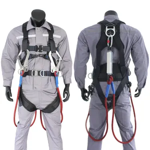 Hot sale Y rescue safety harness Double Lanyard Construction Industrial Full Body Safety Harness