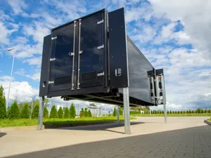 <span class=keywords><strong>2025</strong></span> Hw 45S màu xanh sao container 63 m2 tiên tiến màu đen ngoài trời LED Trailer hiển thị di động xe thủy lực xoay 360 10000kg - Product Image 3