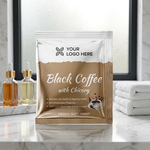 Café noir instantané à la chicorée, complément alimentaire, faible en sucre, soutien digestif et hépatique - Product Image 1