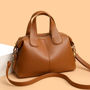 Sac à main pour femme transfrontalier, grande capacité, en cuir souple, design élégant et original, sac à bandoulière, sac Boston haut de gamme pour les trajets quotidiens - Product Image 1