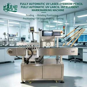 Machine de marquage laser UV à mécanisme d'alimentation industriel pour l'engravure de logos et de codes sur les crayons à sourcils et les produits cosmétiques - Product Image 1