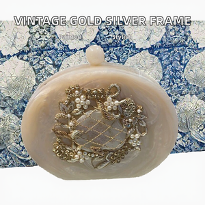 Cadre photo vintage européen antique en résine, peint à la main, mini ornement plat à dos plat pour Halloween, thème anime - Product Image 2