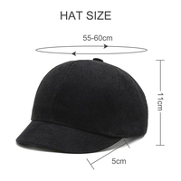 Vente en gros de casquettes de baseball 6 panneaux à bord court non structuré casquettes de baseball chapeaux vierges ajustés chapeau en velours côtelé
