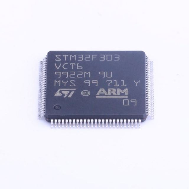 MCU 32-bit STM32F ARM Cortex M4 RISC 256KB Flash 2.5V/3.3V 100-Pin LQFP Tray - Trays STM32F303VCT6 Integrated Circuit