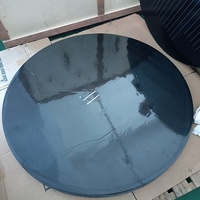 Vente en gros grand panneau PV circulaire 115w module solaire monocristallin demi-cellule cercle noir panneau solaire de forme ronde grand 18v