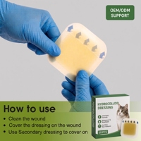 Pansement auto-adhésif stérile en hydrogel transparent avec pression aux extrémités invisible pour chats