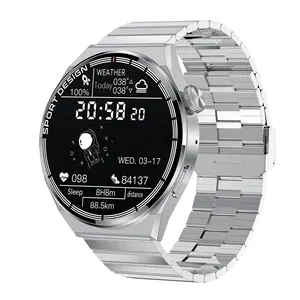圆形360*360 BT呼叫智能手表ip68防水JM02 NFC电子健身噪音男士智能手表