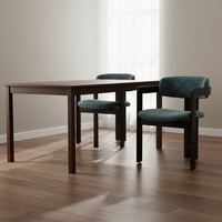 Fauteuil en bois avec tissu italien, pour la maison, le bar, la salle de sport, chaise de salle à manger moderne en bois massif de frêne
