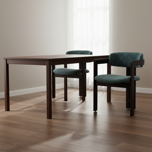 Fauteuil en bois avec tissu italien, pour la maison, le bar, la salle de sport, chaise de salle à manger moderne en bois massif de frêne - Product Image 1